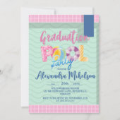 Invitation Piscine Party Beach Graduation Party (Devant)
