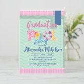 Invitation Piscine Party Beach Graduation Party (Debout devant)