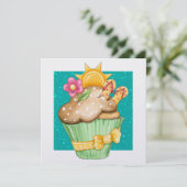 Invitation Piscine Party Cupcake ! - SRF (Debout devant)