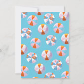 Invitation Piscine Party Palooza Hippie Anniversaire (Dos)