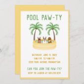 Invitation Piscine pour chiens d'été (Devant / Derrière)