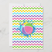 Invitation Piscine rose anniversaire bash été (Dos)