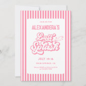 Invitation Piscine rose Dernier Bachelorette (Devant)