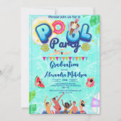 Invitation Piscine Rustique Été Diplôme de la Piscine (Devant)