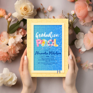 Invitation Piscine Rustique Été Diplôme de la Piscine