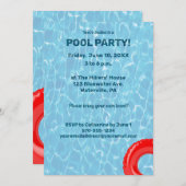 Invitation Piscine sous l'eau (Devant / Derrière)