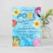 Invitation Piscine Tropical Water Summer Bachelorette Party (Debout devant)