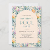 Invitation Piscine tropicale Anniversaire (Devant)