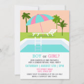 Invitation Piscine tropicale de la fête de la piscine (Devant)