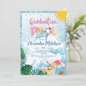 Invitation Piscine tropicale Diplôme d'été (Debout devant)