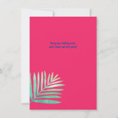 Invitation PISCINE tropicale Flamant rose ananas Aloha Luau (Dos)