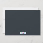 Invitation Piscine tropicale lunettes holographiques Sweet 16 (Dos)