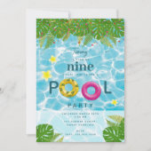 Invitation Piscine tropicale Piscine de fête Anniversaire (Devant)
