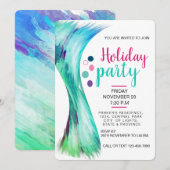 Invitation Piscine Vacances d'été Turquoise Aquarelle bleue (Devant / Derrière)
