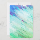 Invitation Piscine Vacances d'été Turquoise Aquarelle bleue (Dos)