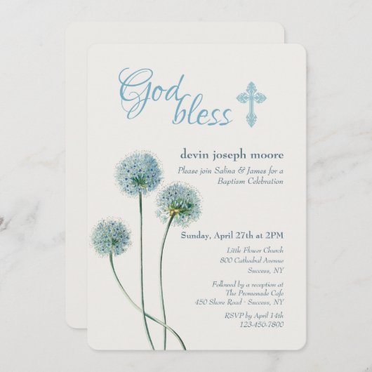 Invitation Pissenlit (Devant / Derrière)