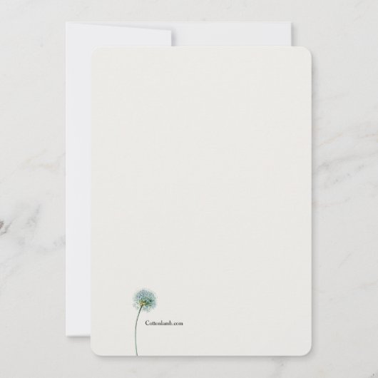 Invitation Pissenlit (Dos)