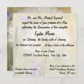 Invitation Pissenlit de la masse d'anniversaire de (Devant / Derrière)