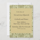 Invitation Pissenlit de William Morris Damassé Vintage Olive (Dos)