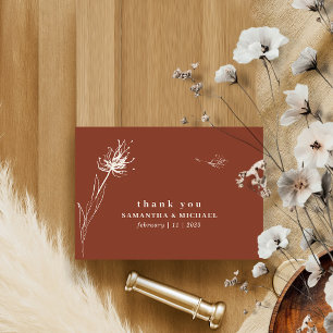 Invitation Pissenlit en terre cuite remerciement de mariage