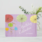 Invitation Pissenlits sur l'invitation de toile (Debout devant)