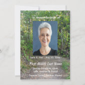 Invitation Piste de prière de la photographie commémorative F (Dos)