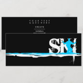 Invitation pistes de ski alpin (Devant / Derrière)