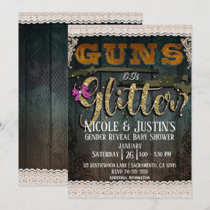 Invitation PISTOLETS OU PAILLONS Réception de Révélation de S