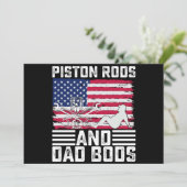 Invitation Piston Rods Et Papa Bods Mécanique Usa 4 juillet (Debout devant)