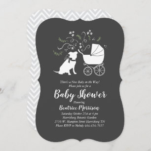 Invitation Pit Bull Baby shower Genre Neutre Pitbull Invita