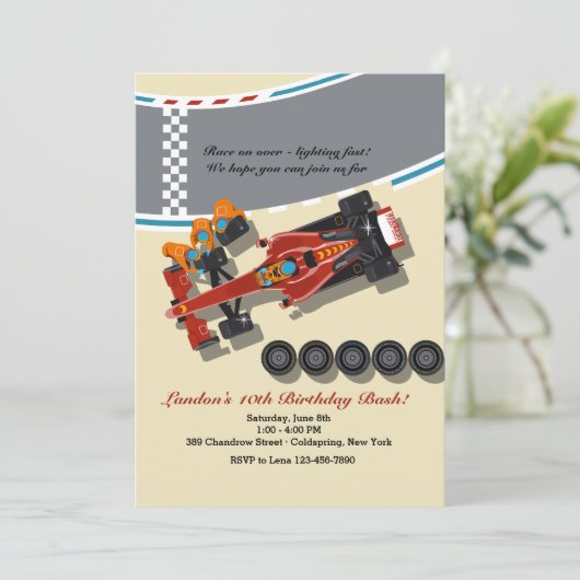 Invitation Pit Stop (Debout devant)