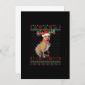 Invitation Pitbull Chien moche Sweater Noël Chiot Amoureux de (Devant / Derrière)