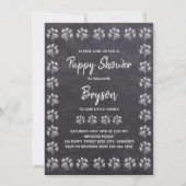 Invitation Pitter Patter Puppy Pieds Nouveau Pet Chien Chien  (Dos)