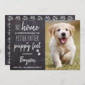Invitation Pitter Patter Puppy Pieds Nouveau Pet Chien Chien  (Devant / Derrière)