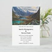 Invitation Pittoresque Alpine Mountains Mariage photo (Debout devant)
