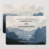 Invitation Pittoresque Alpine Mountains Nature Photo Mariage (Devant / Derrière)