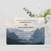 Invitation Pittoresque Alpine Mountains Nature Photo Mariage (Debout devant)