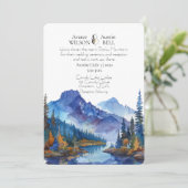 Invitation Pittoresque Mountain et Lake Mariage (Debout devant)