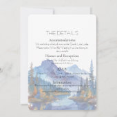 Invitation Pittoresque Mountain et Lake Mariage (Dos)