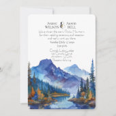 Invitation Pittoresque Mountain et Lake Mariage (Devant)