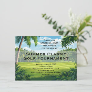 Invitation Pittoresque Palm Golf Événement Tournoi Fête Invit