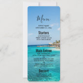 Invitation Pittoresque plage tropicale avec Mariage de paillo (Devant)