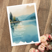 Invitation Pittoresque Watercolor Pine tree Lake