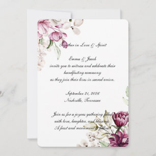 Invitation Pivoine Fleurie Romantique Bloom