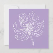Invitation Pivoine graphique blanche. (Dos)
