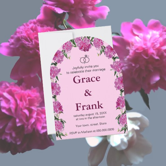 Invitation Pivoine. Invitation