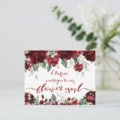 Invitation Pivoine rouge Épiphanie Mariage Fille d'honneur Fl (Debout devant)