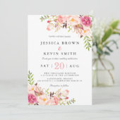 Invitation Pivoine rustique florale (Debout devant)