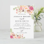 Invitation Pivoine rustique florale (Debout devant)