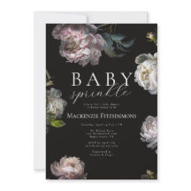 Pivoine Sombre Florale Bébé Sprinkle